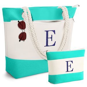 Gifts - Easters Gift, Beach Tote, Monogram Initial Canvas :'D